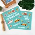 Simple bold and easy cars and trucks coloring book for kids featuring vehicle illustrations - Cars and Trucks Coloring Book