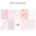 Makroansicht von 10 verschiedenen Scrapbook-Hintergrundpapieren in Rosatönen - Rose (G044)
