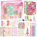 Pink DIY Journaling Kit with scrapbook notebooks stickers and stationery accessories - SH035-DIY Scrapbook Kit