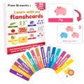 Educational flashcard set for toddlers featuring 100 colorful cards for animal and letter learning - 100 Pcs Toddler Learning Cards (KP18)