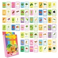 Set of 36 English vegetable flashcards for kids with educational photos and box - Vegetable Series / 36 Sheets