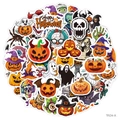 50 αδιάβροχα αυτοκόλλητα Halloween με κολοκύθες και φαντάσματα για λάπτοπ - Στυλ Α (50 Αυτοκόλλητα Halloween)