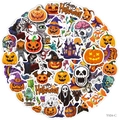 Σετ 50 αδιάβροχα αυτοκόλλητα Halloween με κολοκύθες και φαντάσματα για φορητό υπολογιστή - Στυλ C (100 Αυτοκόλλητα Halloween)