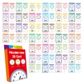 36-piece educational flashcards for telling time with analog clocks and digital numbers - Time Series / 36 Sheets