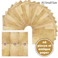 Detailed set of 48 sheets A5 size antique vintage paper with distressed texture - Faux Kraft Paper Texture (FG06-F)