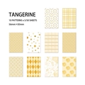 50-piece set of tangerine orange scrapbook decorative paper with 10 vintage patterns - Mandarin