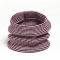 Detailed knit texture of the burgundy and pink striped winter neck warmer scarf - Pink and Purple Stripes (WB32-9)