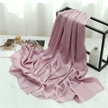 Elegant dusty rose satin long scarf with vertical texture draped on a minimal stand - Violet (TH35-14) / 180x70cm