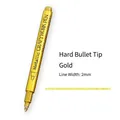 Golden metallic marker with 2mm hard round tip for wedding guest book and party signing - Metallic Craft Pen (Gold)