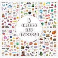 6-sheet set of 263 English cartoon planner stickers with monthly and holiday themes - Planner Sticker Collection