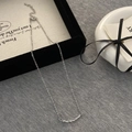 Silver twisted cable bar necklace with sparkling zircon pavé and adjustable lobster clasp - Silver Twist Zirconia Style