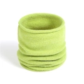 Detail of bright green ribbed knit neck warmer showing soft texture and high-quality yarn - Avocado Green