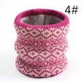 Winter Strickschal mit rosarotem Rautenmuster und warmem Fleece-Innenfutter - Rosarot