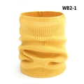 Vibrant yellow knitted neck warmer with breathable mesh design and elastic stack texture - Yellow (WB2-1)