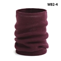 Unisex burgundy knitted neck warmer with ribbed edges and mesh pattern details - Burgundy (WB2-4)