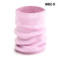 Pink knitted neck warmer with breathable mesh detail for cold winter protection - Pink (WB2-9)