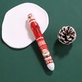 Christmas Capybara multi-color ballpoint pen with Santa Claus 3D charm and red barrel - Santa Claus (Red)
