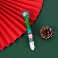 Christmas reindeer multicolor retractable ballpoint pen with 10 inks in dark green - Christmas Elf Boy