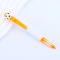 Creative soccer ball retractable ballpoint pen in bright orange and white finish - Orange
