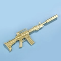 Creative gold rifle shaped gel pen with detailed metallic finish for school gifts - 0.5mm / Gold