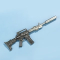 Creative fire kirin rifle model neutral pen in dark gray metal finish with relief - 0.5mm / Gray