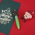 Penna a sfera multicolore natalizia con decorazione ad albero di Natale verde e festosa - Serie di Natale 6-Albero di Natale