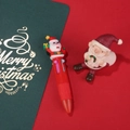 Mini penna a sfera multicolore natalizia con una simpatica figura 3D di Babbo Natale - Serie di Natale 9-Babbo Natale