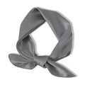 Classic grey satin square silk scarf with a smooth finish for neck decoration - Dark Gray