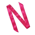 Deep pink satin skinny scarf for hair, neck, or bag decoration with silk texture - 100*4cm / Rose Red (SC-4)