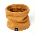 Warm winter knit neck warmer in mustard yellow with thick thermal fleece lining - 50*20cm / Ginger Yellow