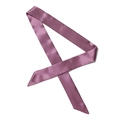 Elegante sciarpa sottile in raso malva con finitura setosa e punte tagliate in diagonale - 100*4cm / Rosa Porpora (SC-11)
