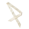 Elegante sciarpa sottile in raso crema con finitura setosa e lucentezza perlata - 100*4cm / Bianco Sporco (SC-17)