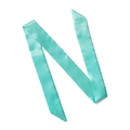 Elegante foulard di seta blu tiffany stretto per capelli o borse con finitura satinata - 100*4cm / Verde Bluastro (SC-25)
