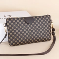 Classic dark brown crossbody bag with clover pattern and adjustable strap for women - Dot Coffee