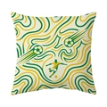 Modern soccer theme pillowcase with geometric prints and football player silhouettes - Cover Only / Yellow Green Soccer Dynamic Pattern (CR052-2)