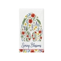 Microfiber Easter hand towel with colorful spring floral egg print and Spring Blossoms text - Cj3-1
