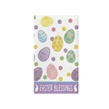 Serviette de Pâques en microfibre avec œufs colorés et silhouettes de lapins - Bénédictions de Pâques Design d'Œuf Coloré (CJ3-8)