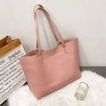 Schicke rosa Shopper-Tasche mit Krokodilprägung und goldenem Magnetverschluss - Rosa
