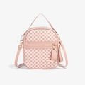 Mini sac à dos rose pour femme avec motif vintage et bretelles réglables - Pois Rose