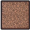 Classic leopard print silk square scarf with brown and black patterns for women - 70x70cm / Leopard Black Gold Style