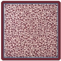 Fashionable 70cm leopard print square scarf in pink and burgundy silk-like fabric - 70x70cm / Leopard-Wine Red
