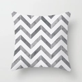Modern minimalist square throw pillow cover featuring grey marble herringbone pattern - Marble Texture Chevron Style (TPR050-16)