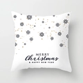 Minimalist peach skin Christmas pillowcase with snowflake and New Year typography - Black White Gold Snowflake Polka Dot Style (TPR084-16)