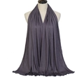 Solid dark grey mercerized cotton jersey scarf shown in a draped hanging style - 170*70cm / Dark Grey No. 4