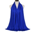 Royal blue mercerized cotton jersey scarf displayed elegantly on a mannequin - 170*70cm / Royal Blue No. 70