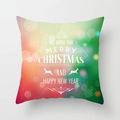 Christmas snowflake pillowcase with colorful bokeh and festive reindeer typography - Colorful Bokeh Christmas Greetings Style (TPR085-32)