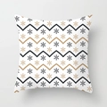 Christmas peach skin pillowcase with black and gold chevron waves and snowflake pattern - Black Gold Chevron Snowflake Style (TPR084-25)