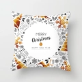 Christmas peach skin pillowcase with geometric reindeer and Merry Christmas typography - Black Gold Mixed Blessing Pattern Style (TPR084-5)