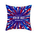 Detailed view of Fourth of July pillow cover featuring stars and independence day text - Red White Blue Radial Fireworks 4th July (TPR178-28) / 45x45cm
