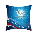 Detail of 4th of July Independence Day pillow cover with fireworks and star patterns - Blue Fireworks Stars Stripes Independence (TPR178-21) / 45x45cm